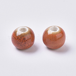 Фарфоровые бусины ручной работы&nbsp;PORC-WH0002-05A