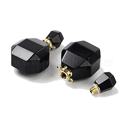 Кулоны для духов из натурального обсидиана&nbsp;G-Q163-10G-05