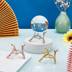 3 шт. 3 цвета ветка хрустальный шар дисплей стенд сплав металлическое основание ODIS-BC0001-09