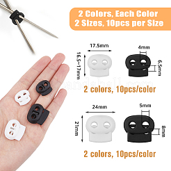 40 шт. 4-х видов пластиковых шнуровых замков KY-DC0001-20