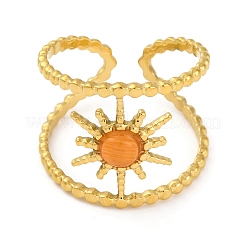 Открытые манжеты из нержавеющей стали золотистого цвета 304&nbsp;LS-RJEW-K261-06G-01