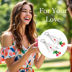 2шт. подвесные украшения из вишневого пластика&nbsp;HJEW-TA0001-35