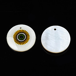 Подвески с пресноводными ракушками с принтом SHEL-T009-20C