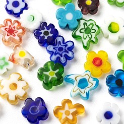 30шт стеклянные бусины миллефиори ручной работы LAMP-FS0001-02C