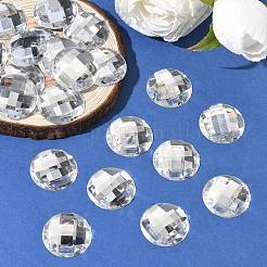 Акриловый кабошоны со стразами&nbsp;GACR-R002-25mm-08