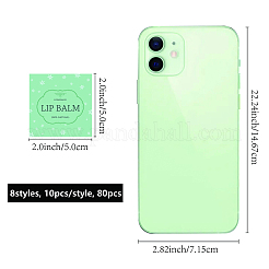 80 шт. 8 наклейки для бальзама для губ своими руками DIY-CP0007-95H