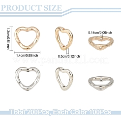 200шт 2 цвета ccb пластиковая рамка для бусин&nbsp;CCB-YW0001-69