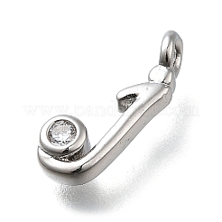 Pendentifs avec zircon cubiques à micro-pavés en laiton&nbsp;KK-B132-12P-J