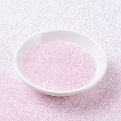 MIYUKIラウンドロカイユビーズ  日本製シードビーズ  11/0  （rr265)透明な淡いピンクab  11/0  2x1.3mm  穴：0.8mm  約50000個/ポンド&nbsp;SEED-G007-RR0265