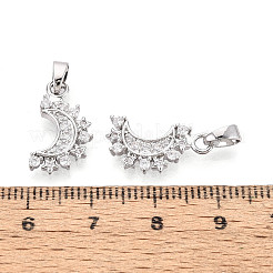 Латунные микропаве прозрачные подвески с фианитом&nbsp;KK-N259-12P