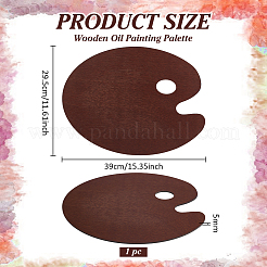 1шт деревянная палитра для масляной живописи&nbsp;AJEW-BC0009-33