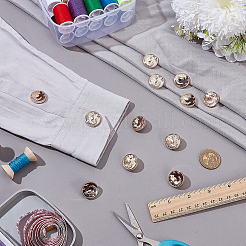 12 шт. 2-цветные пуговицы из цинкового сплава с резиновым стержнем&nbsp;BUTT-AR0001-31