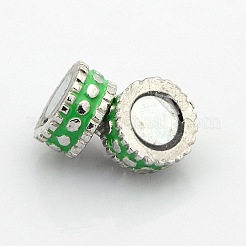 プラチナメッキコラム合金エナメルループ付きマグネットクラスプ  ミックスカラー  18x10mm  穴：2mm&nbsp;ENAM-P098-08