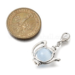 Подвеска для чайника из окрашенного натурального селенита и сплава&nbsp;HJEW-JM04026