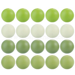 40 pieza de cuentas focales de silicona redondas de 4 colores&nbsp;SIL-TAD0001-02D