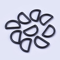 プラスチックdリング  バックル留め金  ウェビング用  ストラップバッグ  服飾材料  ブラック  34.5x54x5mm  内径：42.5x24.5mm&nbsp;LS-KY-WH0018-02H