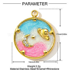 Подвески из нержавеющей стали 304 с эмалью&nbsp;STAS-OY003-79G