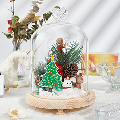 Стеклянный купол в форме сердца AJEW-WH0505-28B