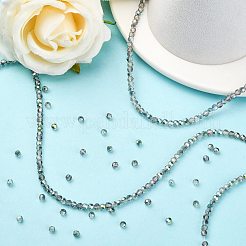 Стеклянные бусины с гальваническим покрытием &nbsp;X-EGLA-D021-15