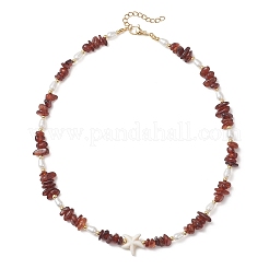 Женские бусины с натуральным гранатом&nbsp;NJEW-JN05765