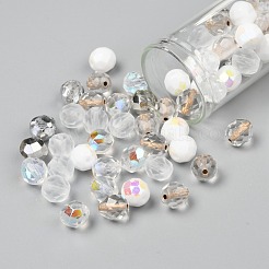 ファイアポリッシュチェコガラスビーズ  多面カット  アナナス属  透明  7.5~8x8mm  穴：1.2mm  約120個/袋&nbsp;LAMP-O017-151-W1M8