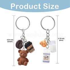 5 шт. брелоков из непрозрачной смолы&nbsp;KEYC-YW00242-01