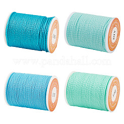 4 rollo de cordón de poliéster encerado redondo de 4 colores&nbsp;YC-TA0001-21C