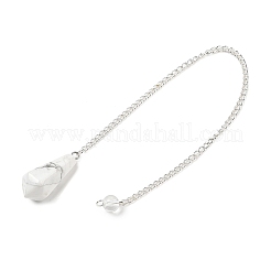 Pendules de radiesthésie à pointe conique en howlite naturelle&nbsp;G-A249-02S-01