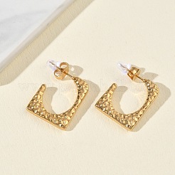 Boucles d'oreilles à tige en acier inoxydable 304 martelé&nbsp;EJEW-G476-01G