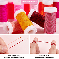 12 rouleaux de cordon nylon 12 couleurs&nbsp;OCOR-WH0066-69A