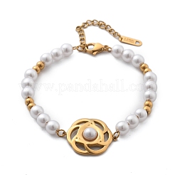 Ионное покрытие (ip) 304 нержавеющая сталь браслеты для женщин&nbsp;BJEW-P345-07G