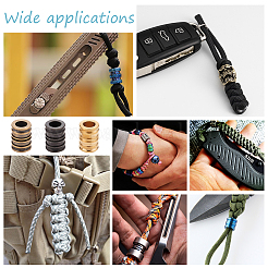 6 pièce de perles en laiton en forme de colonne rainurée de 3 couleurs&nbsp;KK-NB0002-99