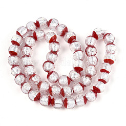 Светящиеся бусины ручной работы из серебряной фольги в технике лэмпворк FOIL-N029-03E