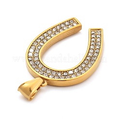 Подвески из нержавеющей стали 304 со стразами&nbsp;STAS-V008-36G