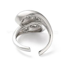 Offene Manschettenringe aus Messing mit Zirkonia&nbsp;RJEW-K255-02P