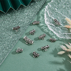 100 шт. 10 стильные тибетские поручни из сплава TIBE-DC0001-12