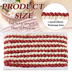 Двухцветный поликоттоновый плетеный рион OCOR-WH0097-56B