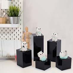 5 шт. 5 стиля квадратных прозрачных акриловых подставок для ювелирных изделий&nbsp;ODIS-FG0001-66