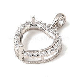 Сеттинги Серебряный кулон кабошон 925 стерлингов&nbsp;STER-B005-18P