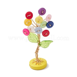 Украшения из смоляных пуговиц в виде дерева жизни PALLOY-JF03414-01