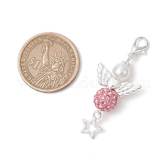 Подвеска в виде диско-шара с ангельским паве HJEW-JM03066-03