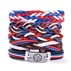 Браслеты из кожаного шнура для мужчин и женщин BJEW-C005-02B