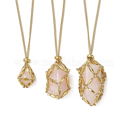 Изготовление ожерелья из цепочек-макраме из нержавеющей стали 304 NJEW-JN05072-02