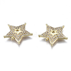 Латунные микропаве прозрачные подвески с фианитом&nbsp;ZIRC-S069-033G