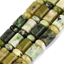 天然石蛇紋岩ビーズ連売り  バレル＆ロンデル  8x10mm  穴：0.9~1.2mm  約50~52個/連  14.57~15.35インチ（37~39cm）  ロンデル：8x4.5~5mm&nbsp;G-Q616-09H