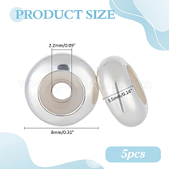 5шт 925 бусины из стерлингового серебра STER-ME0001-26