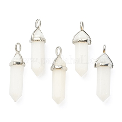 Pendentifs en jade blanc naturel&nbsp;X-G-M378-01P-A12