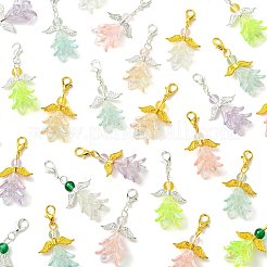 30 шт. 6 стиля подвесных украшений в виде ангела из акрила и стекла&nbsp;HJEW-FS00074