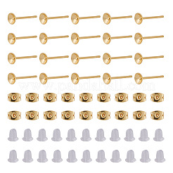 50 support de boucle d'oreille en laiton&nbsp;KK-TA0008-38C