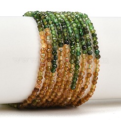 Нити бусин из натурального зеленого турмалина градиентного цвета&nbsp;G-Z106-H02-02A